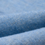 Iron Heart | IHSH-447-SAX | 5oz Cotton Linen Open Collar Short Sleeve Shirt - Sax Blue