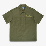 Iron Heart | IHSH-446-ODG | 9.6oz T/C Short Sleeved Mechanic Shirt | Olive Drab Green