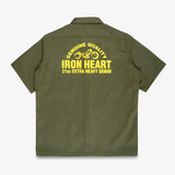 Iron Heart | IHSH-446-ODG | 9.6oz T/C Short Sleeved Mechanic Shirt | Olive Drab Green