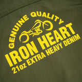 Iron Heart | IHSH-446-ODG | 9.6oz T/C Short Sleeved Mechanic Shirt | Olive Drab Green