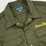 Iron Heart | IHSH-446-ODG | 9.6oz T/C Short Sleeved Mechanic Shirt | Olive Drab Green