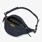 Iron Heart | IHE-51-IND | Diamond Stitched 25oz Selvedge Denim Waist Bag | Indigo