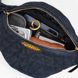 Iron Heart | IHE-51-IND | Diamond Stitched 25oz Selvedge Denim Waist Bag | Indigo