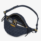 Iron Heart | IHE-51-IND | Diamond Stitched 25oz Selvedge Denim Waist Bag | Indigo