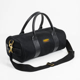 Iron Heart | IHE-24-BLK | 21oz Denim and Buttero Leather Holdall | Superblack
