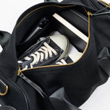 Iron Heart | IHE-24-BLK | 21oz Denim and Buttero Leather Holdall | Superblack