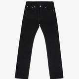 Iron Heart | IH-666S-142bb | 14oz Selvedge Denim Slim Straight Cut Jeans | Black/Black