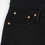 Iron Heart | IH-666S-142bb | 14oz Selvedge Denim Slim Straight Cut Jeans | Black/Black