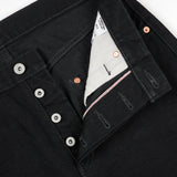 Iron Heart | IH-666S-142bb | 14oz Selvedge Denim Slim Straight Cut Jeans | Black/Black