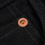 Iron Heart | IH-666S-142bb | 14oz Selvedge Denim Slim Straight Cut Jeans | Black/Black
