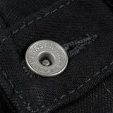Iron Heart | IH-666S-142bb | 14oz Selvedge Denim Slim Straight Cut Jeans | Black/Black