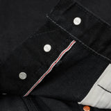 Iron Heart | IH-666S-142bb | 14oz Selvedge Denim Slim Straight Cut Jeans | Black/Black