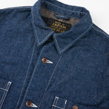 Iron Heart | IHJ-149  | 10oz Selvedge Denim Blanket Lined Chore Jacket | Indigo