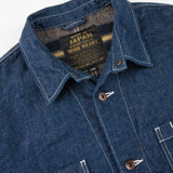 Iron Heart | IHJ-149  | 10oz Selvedge Denim Blanket Lined Chore Jacket | Indigo