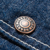 Iron Heart | IHJ-149  | 10oz Selvedge Denim Blanket Lined Chore Jacket | Indigo