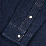 Iron Heart | IHSH-326-IND | 12oz Selvedge Denim Work Shirt With Snaps | Indigo