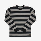 Iron Heart | IHTB-01-GRY-BLK | 11oz Cotton Knit Long-Sleeved Sweater | Grey/Black