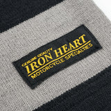 Iron Heart | IHTB-01-GRY-BLK | 11oz Cotton Knit Long-Sleeved Sweater | Grey/Black