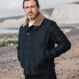 Iron Heart | IHM-35-NAV | Whipcord N1 Deck Jacket | Navy