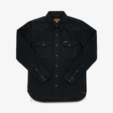 Iron Heart |  IHSH-218-BLK | 12oz Selvedge Denim Western Shirt "The Johnny Cash III" | Black