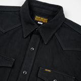 Iron Heart |  IHSH-218-BLK | 12oz Selvedge Denim Western Shirt "The Johnny Cash III" | Black