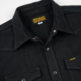Iron Heart |  IHSH-218-BLK | 12oz Selvedge Denim Western Shirt "The Johnny Cash III" | Black