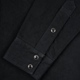 Iron Heart |  IHSH-218-BLK | 12oz Selvedge Denim Western Shirt "The Johnny Cash III" | Black