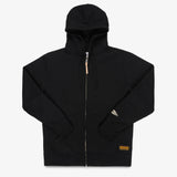 Iron Heart |  IHSW-82L-BLK | 14oz Ultra Heavyweight Loopwheel Cotton Zip Up Hoodie | Black