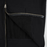 Iron Heart |  IHSW-82L-BLK | 14oz Ultra Heavyweight Loopwheel Cotton Zip Up Hoodie | Black