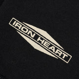 Iron Heart |  IHSW-82L-BLK | 14oz Ultra Heavyweight Loopwheel Cotton Zip Up Hoodie | Black