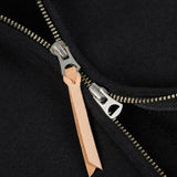Iron Heart |  IHSW-82L-BLK | 14oz Ultra Heavyweight Loopwheel Cotton Zip Up Hoodie | Black