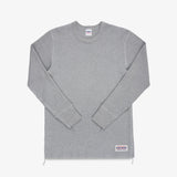 Iron Heart | IHTL-1301-GRY | Waffle Knit Long Sleeved Crew Neck Thermal Top | Grey