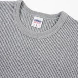 Iron Heart | IHTL-1301-GRY | Waffle Knit Long Sleeved Crew Neck Thermal Top | Grey