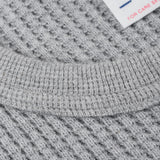 Iron Heart | IHTL-1301-GRY | Waffle Knit Long Sleeved Crew Neck Thermal Top | Grey