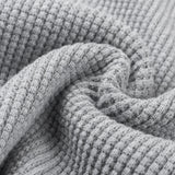 Iron Heart | IHTL-1301-GRY | Waffle Knit Long Sleeved Crew Neck Thermal Top | Grey