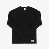 Iron Heart | IHTL-1301-BLK | Waffle Knit Long Sleeved Crew Neck Thermal Top | Black
