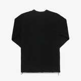 Iron Heart | IHTL-1301-BLK | Waffle Knit Long Sleeved Crew Neck Thermal Top | Black
