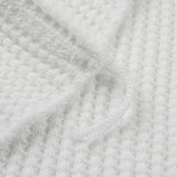 Iron Heart | IHTL-1301-WHT | Waffle Knit Long Sleeved Crew Neck Thermal Top | White