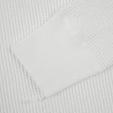 Iron Heart | IHTL-1301-WHT | Waffle Knit Long Sleeved Crew Neck Thermal Top | White