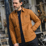 Iron Heart | IHSH-189-BRN | 17oz Duck CPO Work Shirt - "The UnTucked" | Brown