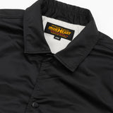 Iron Heart | IHJ-160-BLK-NP | 4.8oz Nylon Coach Jacket - Black - No Patch