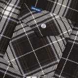 Iron Heart | IHSH-439-BLK | 9oz Selvedge Flannel Check Western Shirt - Black