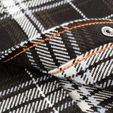 Iron Heart | IHSH-439-BLK | 9oz Selvedge Flannel Check Western Shirt - Black