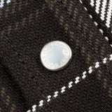 Iron Heart | IHSH-439-BLK | 9oz Selvedge Flannel Check Western Shirt - Black