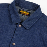 Iron Heart | IHJ-161-IND-NP | 10oz Neppy Selvedge Denim Coach Jacket - Indigo - No Patch
