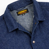 Iron Heart | IHJ-161-IND-NP | 10oz Neppy Selvedge Denim Coach Jacket - Indigo - No Patch