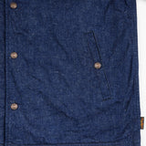 Iron Heart | IHJ-161-IND-NP | 10oz Neppy Selvedge Denim Coach Jacket - Indigo - No Patch