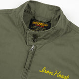 Iron Heart | IHJ-165-ODG | 6.2oz Serge Drizzler Jacket - Olive Drab Green