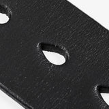 Iron Heart |  IHB-08-BLK | Heavy Duty "Tochigi" Leather Belt with Nickel Plated Garrison Buckle | Black