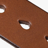 Iron Heart |  IHB-08-BRN | Heavy Duty "Tochigi" Leather Belt with Nickel Plated Garrison Buckle | Brown